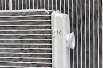 汽車散熱器加熱器。內(nèi)燃機(jī)備用冷卻系統(tǒng)照片攝影